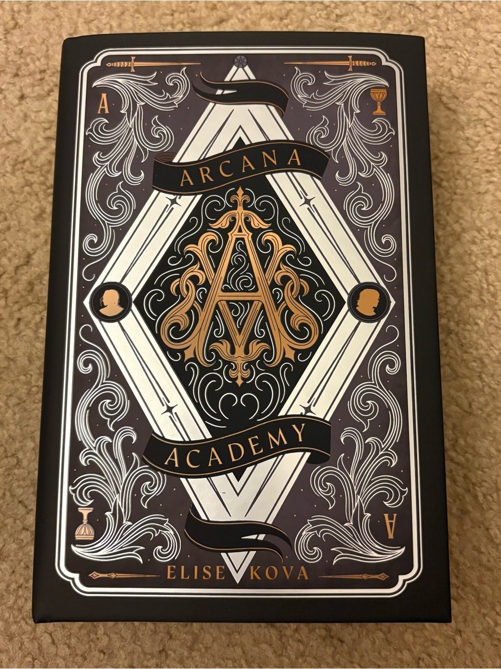 Arcana Academy Hardcover Book - Gold & Black Decorative Cover